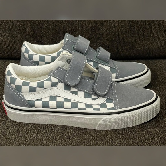 Vans Kids Old Skool V Shoes Gray & White Color Size-2.0 - Picture 4 of 13